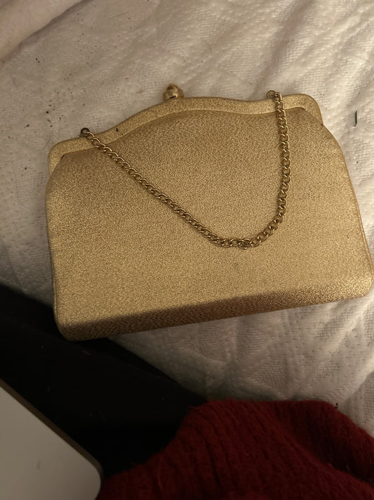 Gold clutch chain strap