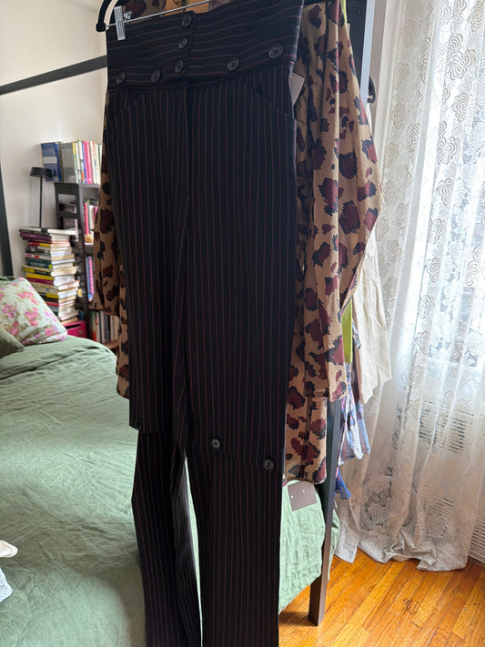 Dolce & gabbana pinstripe button trousers