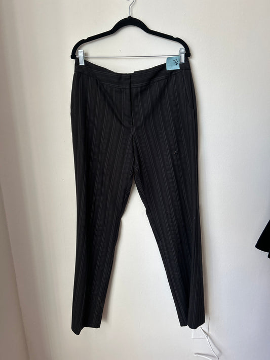 Black thick pinstripe trousers