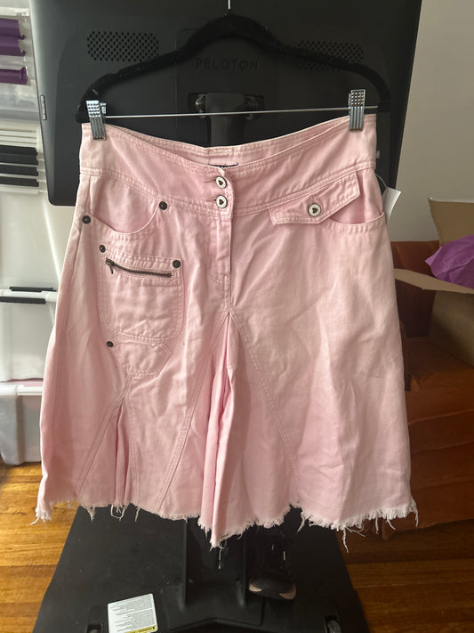 Morgan de Toi pink denim skirt