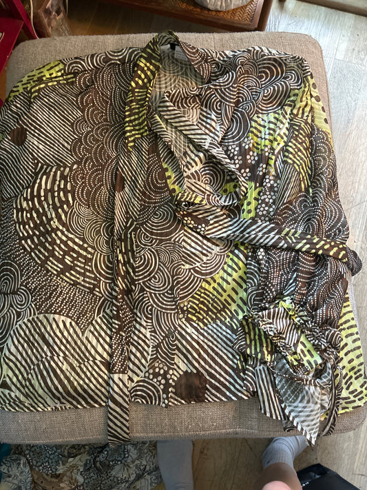Psychedelic cape top