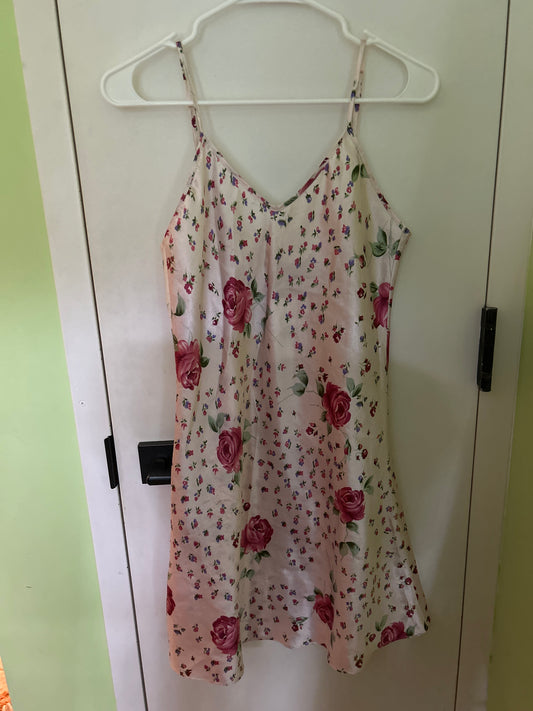 pale pink rose slip dress