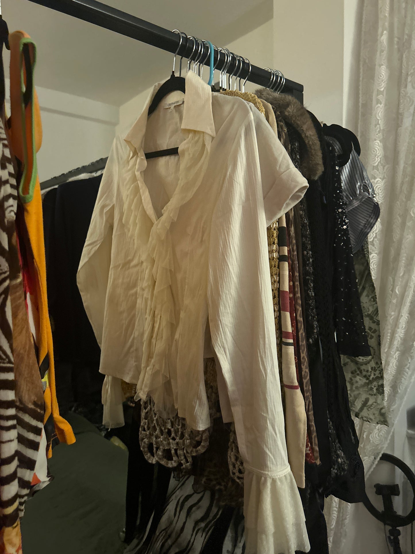 Cristina Effe white ruffle top