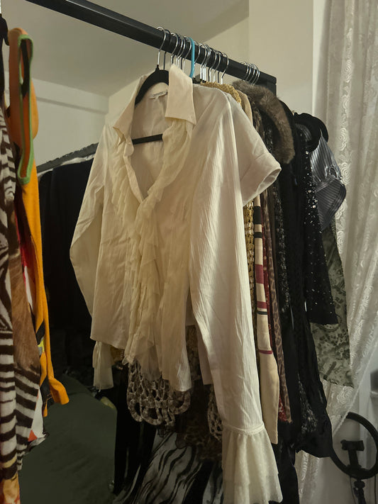 Cristina Effe white ruffle top