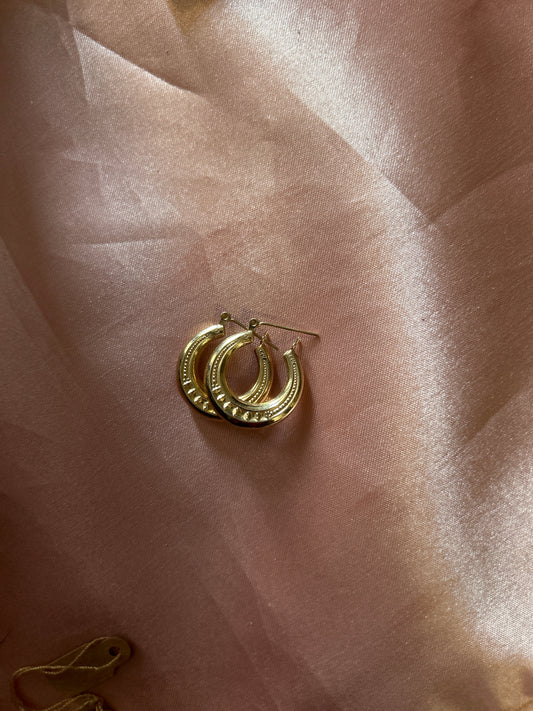 14k gold mini hoop earrings