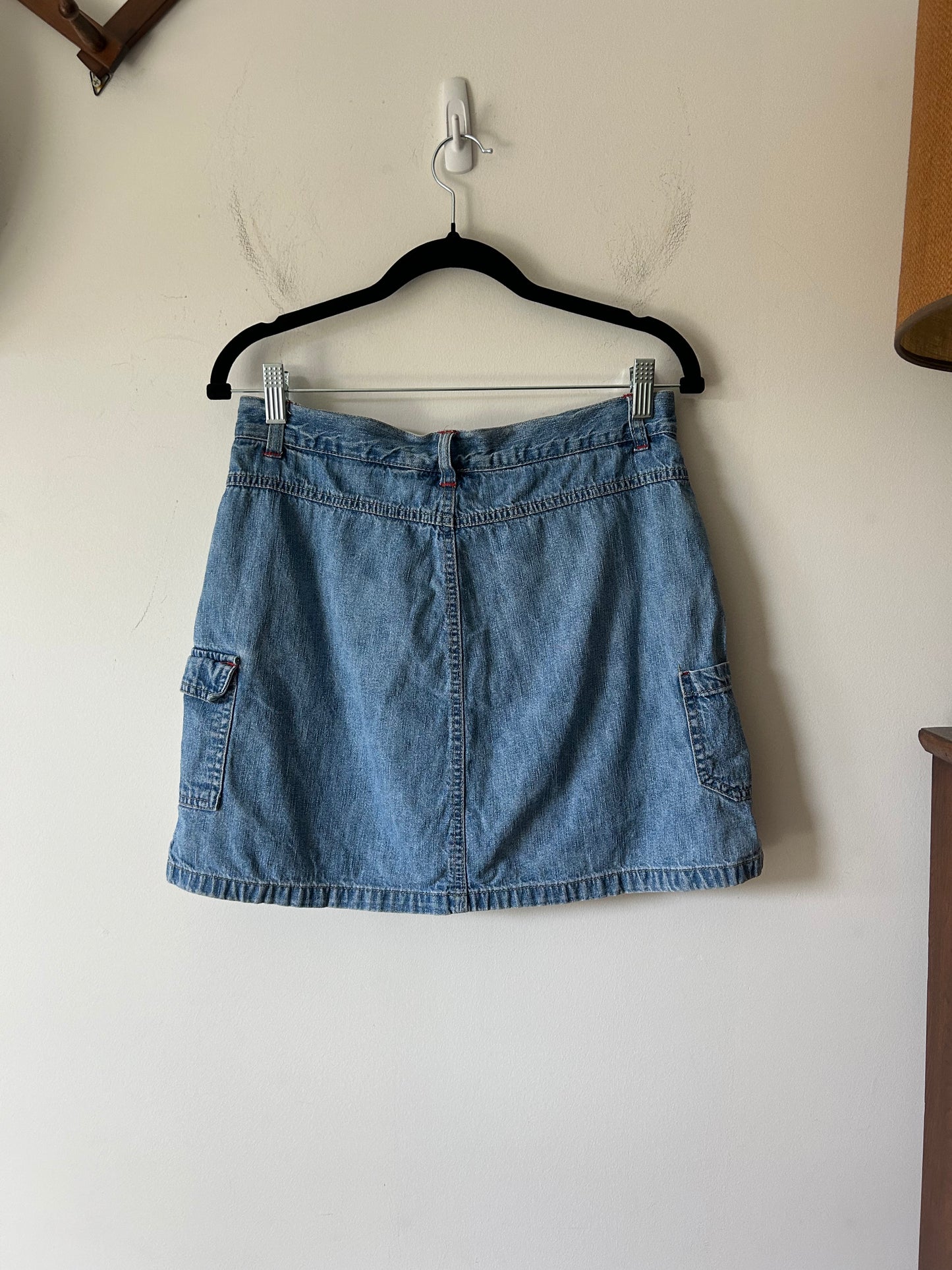 denim cargo mini skirt/skort