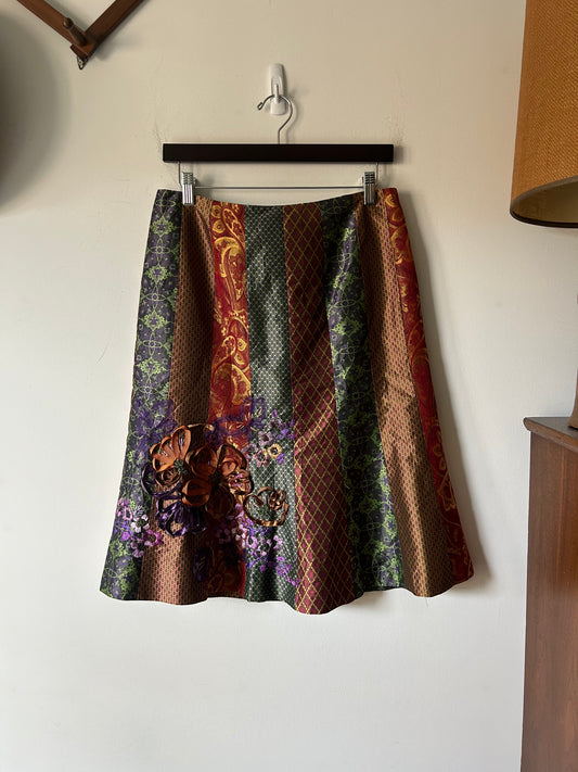 Carlisle metallic maximalist skirt