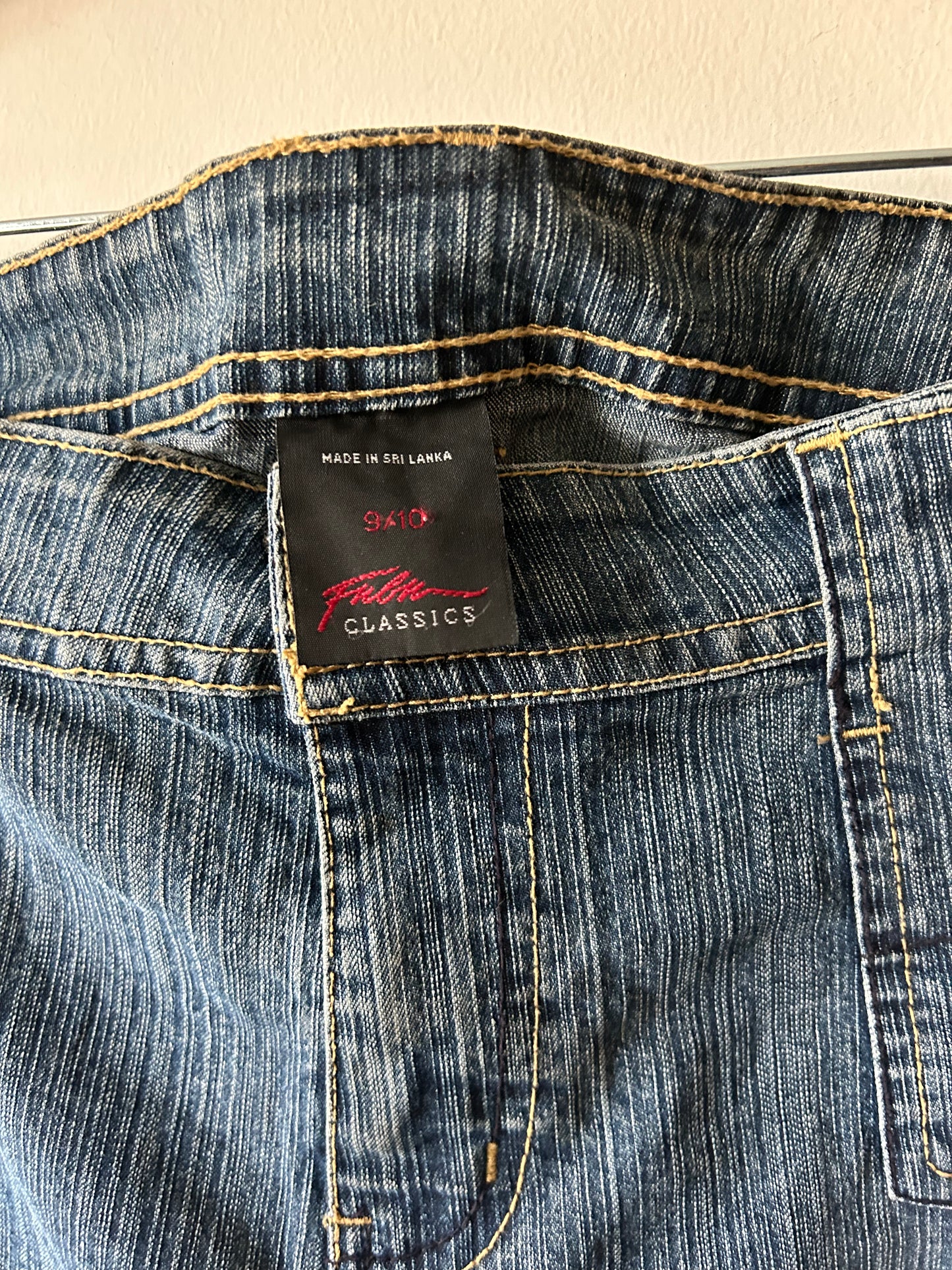 vintage fubu denim mini skirt