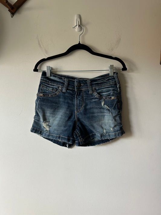 y2k denim short shorts