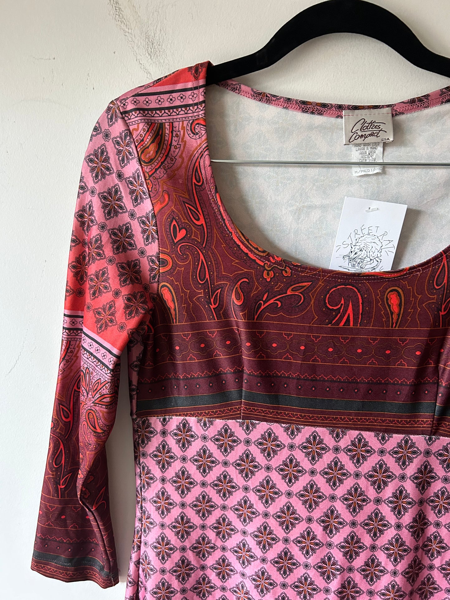 red Moroccan print dress