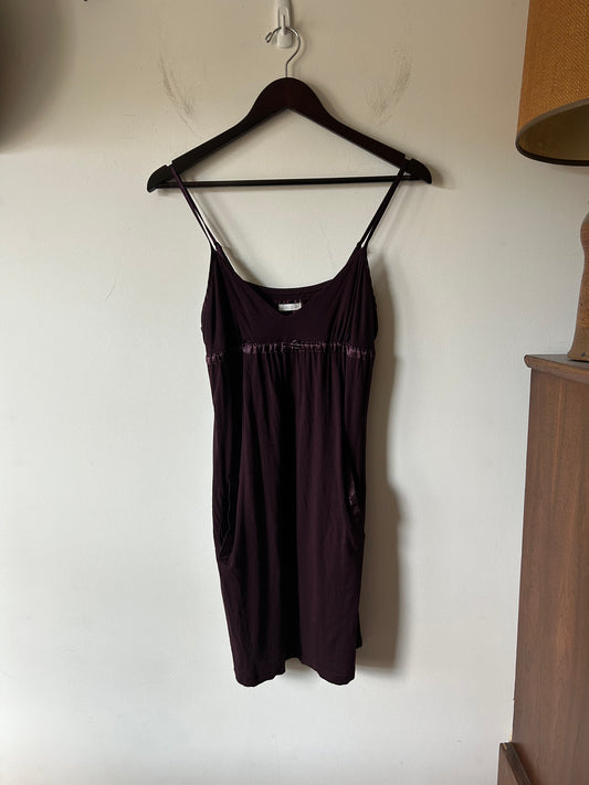 aerie y2k plum slip dress