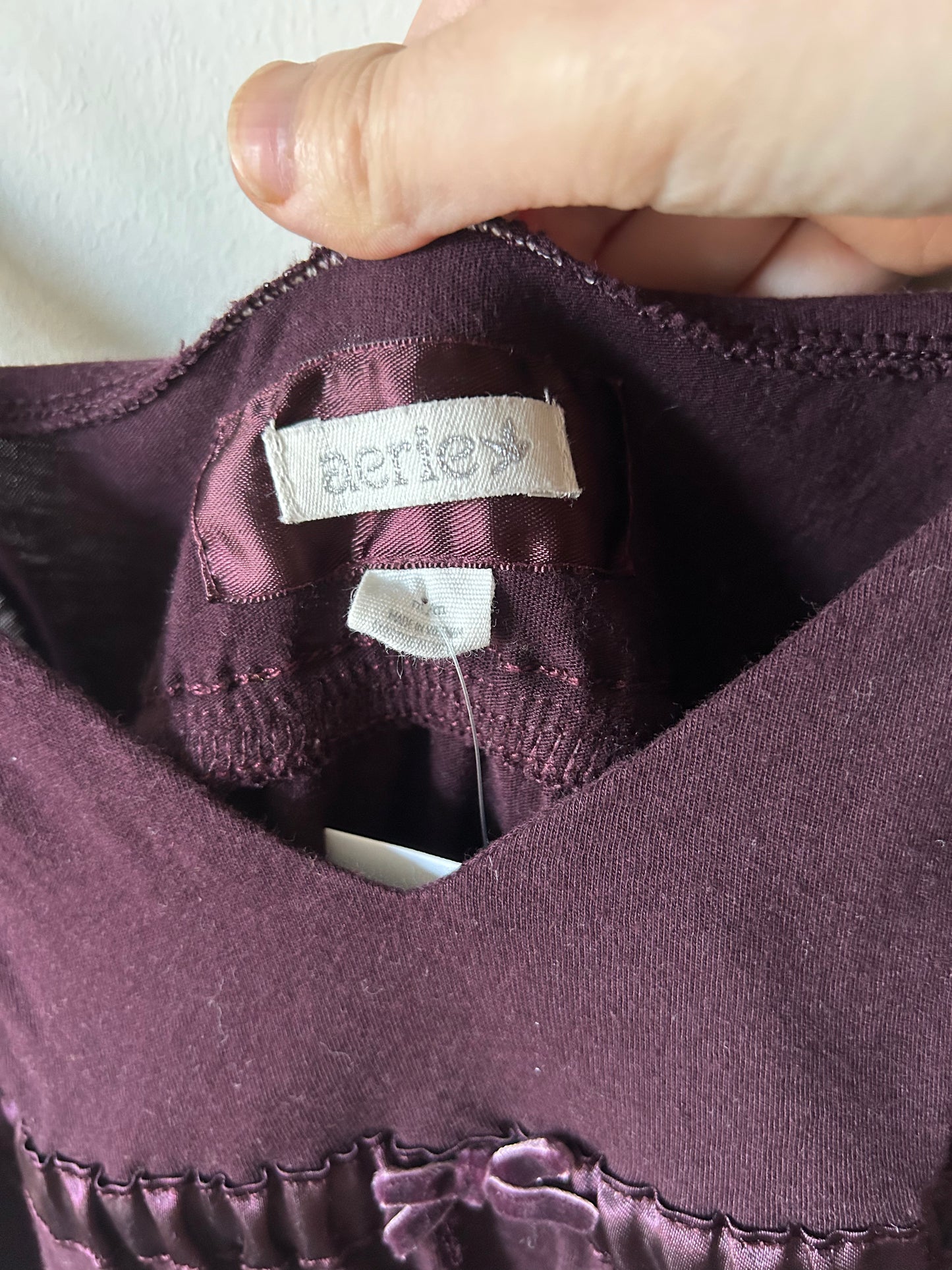 aerie y2k plum slip dress